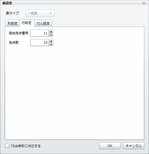 「開始測点番号」の変更