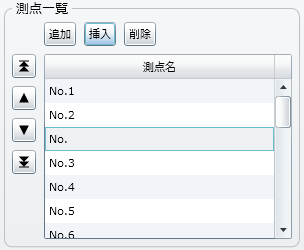 「測点」の挿入