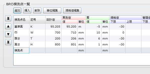 「検測点」の追加