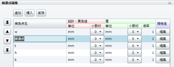 「検測点」の挿入