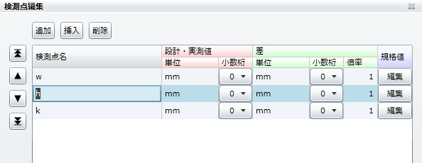 「検測点」の削除