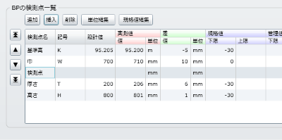 「検測点」の挿入